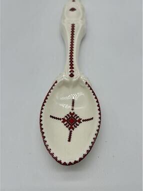 Vintage Ukrainian Design Pattern Ceramic Large 16” Spoon Wall Kitchen Decor